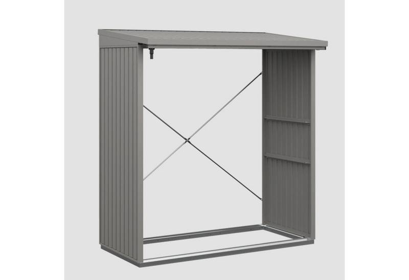 Hörmann Ecostar Kaminholzregal aus Metall (181 x 103 x 198 cm (T x B x H), feuerverzinktes Stahlblech von Hörmann Ecostar