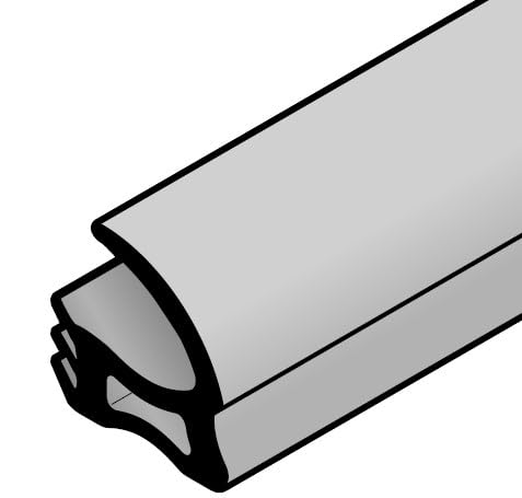 Hörmann Dichtung Mittelsprosse P72 Länge: 2500mm, schwarz für Türen von Hörmann