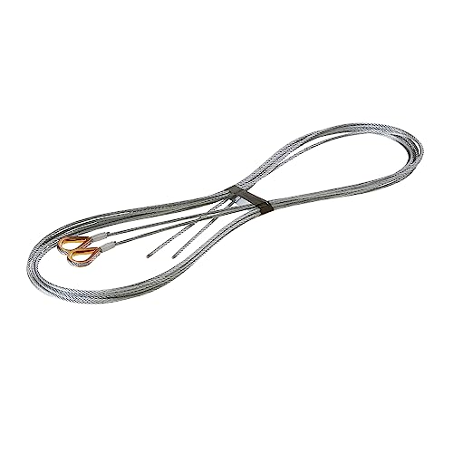 Hörmann Drahtseile mit Kausche Beschlag L (Größe: 3 mm, Länge 5655 cm, aus hochwertigem Stahl, einfache Befestigung durch die Kausche, für Garagentore) 3064361 von Hörmann