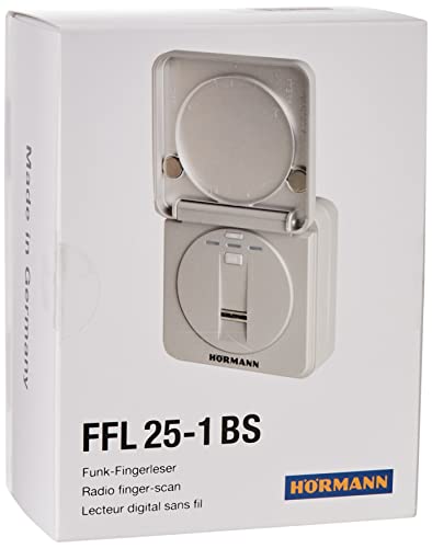Hörmann Funk-Fingerleser FFL BS (868 MHz, für bis zu 25 Fingerabdrücke, Klappdeckel, Farbe RAL 9006) 4511870, grau von Hörmann