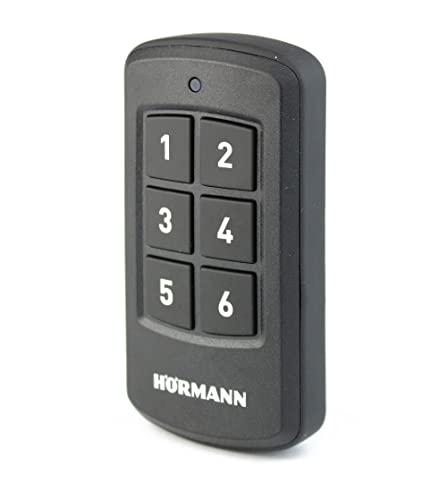 Hörmann Industrie Handsender HSI 6 (868 MHz, für bis zu 6 Empfänger, inkl. Gürtelclip + Handsenderschlaufe, Fernbedienung für Tore, Funk Fernbedienung) 4511801 von Hörmann