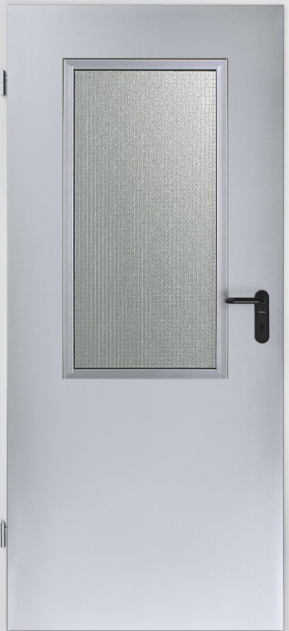 Hörmann Innentür ZK mit Lichtausschnitt inkl. Drückergarnitur verzinkt 87,5 x 200 cm DIN links von Hörmann