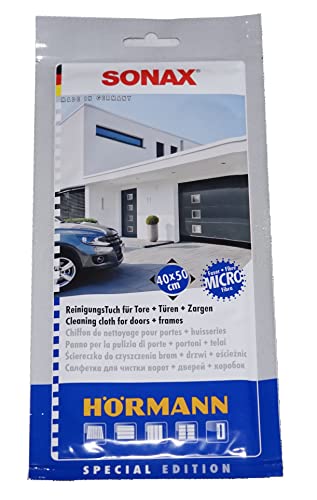 Hörmann Sonax Reinigungstuch (Mikrofasertuch für Tore, Türen + Zargen, mit Reinigungsmittel, Größe 40x50 cm, streifenfreie Reinigung von Oberflächen) 4018988, weiß von Hörmann