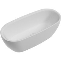 Hoesch Oval-Badewanne iSENSI 361 l, m ÜL.Bef., chrom, 190x120cm, weiß von Hoesch
