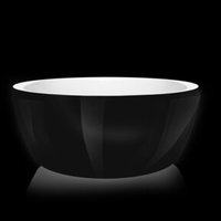 Hoesch Rund-Badewanne Monolith d 150cm, ÜLS + Kli/kla., we., schw.-we. von Hoesch