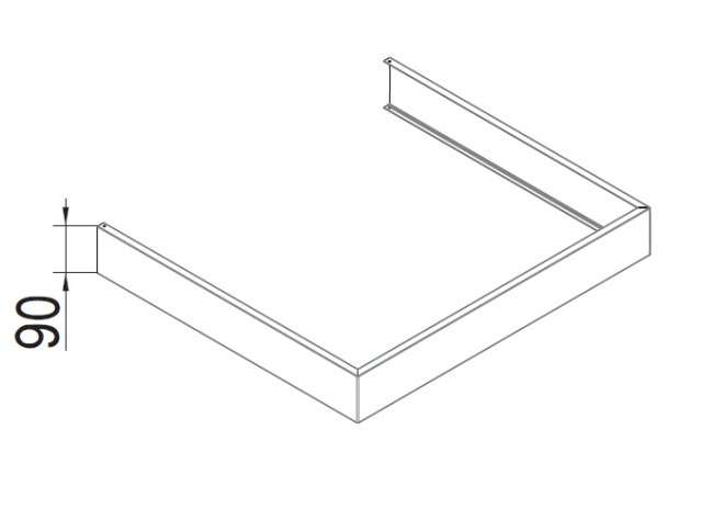 Hoesch weiße Aluminiumschürze für 27801 von Hoesch