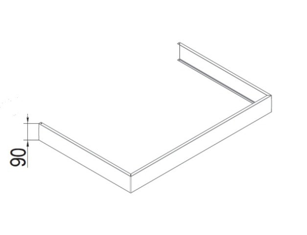 Hoesch weiße Aluminiumschürze für 27804 von Hoesch