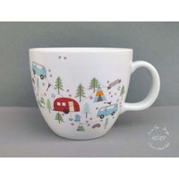 Becher Xxl 1 Liter 1000 Milliliter 0, 4 L Camping Camper Porzellan Geschenk Beste Freundin Muttertag Oma Frühstückservice Kaffee Tee von HoeschPorzellan