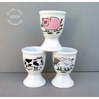 Eierbecher Kuh Schaf Schwein Tiere Persönliches Geschenk Ostern Porzellan Eierbecher Kuh Schaf Schwein Tiere Persönliches Geschenk Ostern Porzellan von HoeschPorzellan