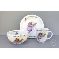 Einschulung 2025 Oder Originaldatum Elfe Lila Porzellan Frühstücksservice Set Becher 0, 28L Teller Andenken Geschenk Personalisiert Mädchen Einschulung 2025 Oder Originaldatum Elfe Lila Porzellan Frühstücksservice Set Becher 0, 28L Teller Andenken Geschenk Personalisiert Mädchen von HoeschPorzellan