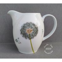 Milchkännchen Milchkrug 1 Liter Pusteblume Porzellan Geschenk Deko Weihnachten Muttertag Frühstücksgeschirr Personalisiert von HoeschPorzellan