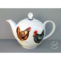 Ostern Xxl Teekanne 1, 30 L Hahn Und Hühner Porzellan Frühstücksservice Ostergeschenk Geschenk Beste Freundin Hochzeit Geburtstag Mutter von HoeschPorzellan
