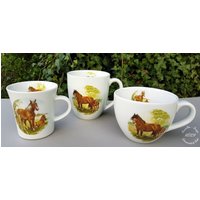 Osternest Becher Xxl 0, 4 L Pferde 0, 28 Wunschname Muttertag Beste Freundin Geburtstag Frühstückservice Kaffee Tee Porzellan von HoeschPorzellan