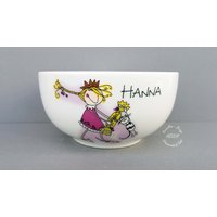 Osternest Müslischale Fee Rosa Blau Wunschname Kindergeschirr Baby Geburt Erster Geburtstag Personalisiert Geschenk von HoeschPorzellan