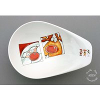 Plätzchenteller Elch Nikolaus Weihnachten Weihnachtsschale Schale Müsli Kinder von HoeschPorzellan