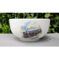 Schale Müslischale Eisenbahn Wunschname Porzellan Frühstücksservice Baby Geburt Geburtstag Personalisiertes Geschenknikolaus 2023 von HoeschPorzellan