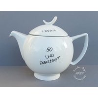 Teekanne 1, 3 Liter 50 Und Fabelhaft 2025 Mit Wunschname Auf Dem Deckel Beste Freundin Hochzeit Runder Geburtstag Mutter Personalisiert von HoeschPorzellan
