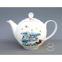 Teekanne 1, 30 L Landschaft Weihnachtsgeschenk Porzellan Frühstücksservice Geschenk Beste Freundin Hochzeit Geburtstag Mutter von HoeschPorzellan