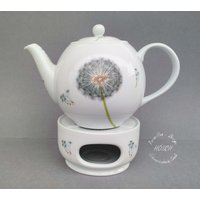 xxl Teekanne 1, 30 L Pusteblume Porzellan Frühstücksservice Ostern Geschenk Beste Freundin Personalisiert Stövchen Muttertag Milchkrug von HoeschPorzellan