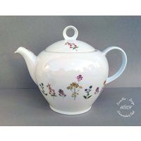 xxl Teekanne 1, 7 Liter Blume Neu 1 Tasse Porzellan Frühstücksservice Weihnachtsgeschenk Geschenk Beste Freundin von HoeschPorzellan