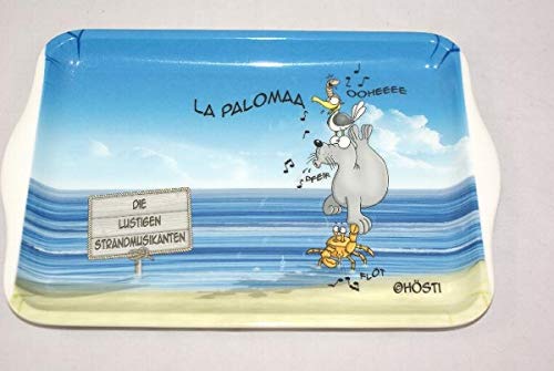 Hösti Tablett Melamin Strandmusikanten ca.21x14,5cm von Hösti