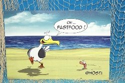 Hösti Tischset/Platzset Fast Food .Möwe und Wattwurm von Hösti