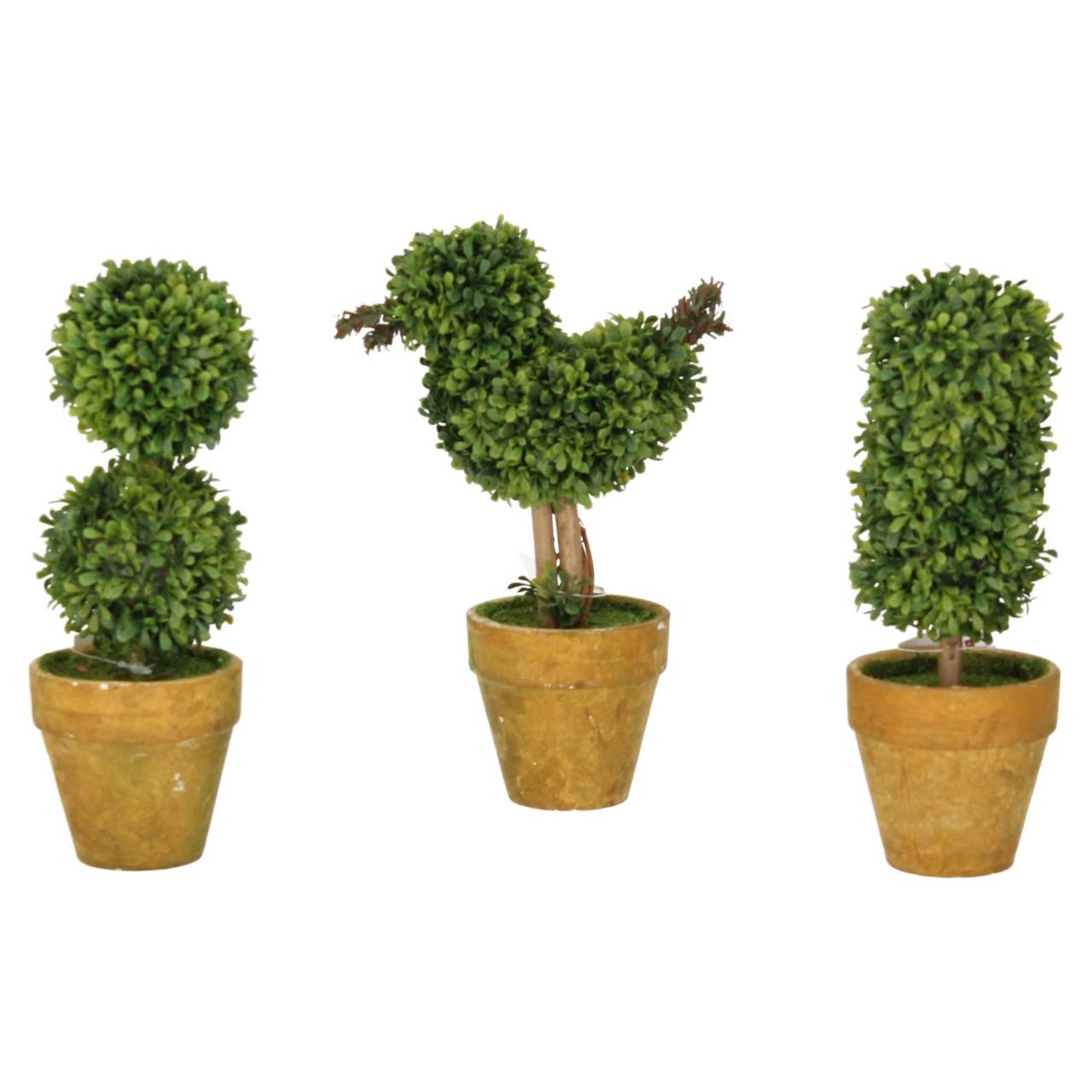 Hoff-Interieur Kunststoff Topfbaum Topiary, 3er Set, 8862 von Hoff-Interieur