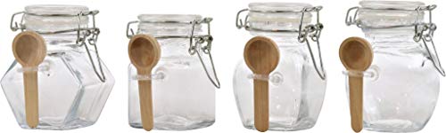 Hoff Interieur VORRATSGLÄSER M.LÖFFEL 4 TEILIGES Set HOFF4614 von Hoff Interieur