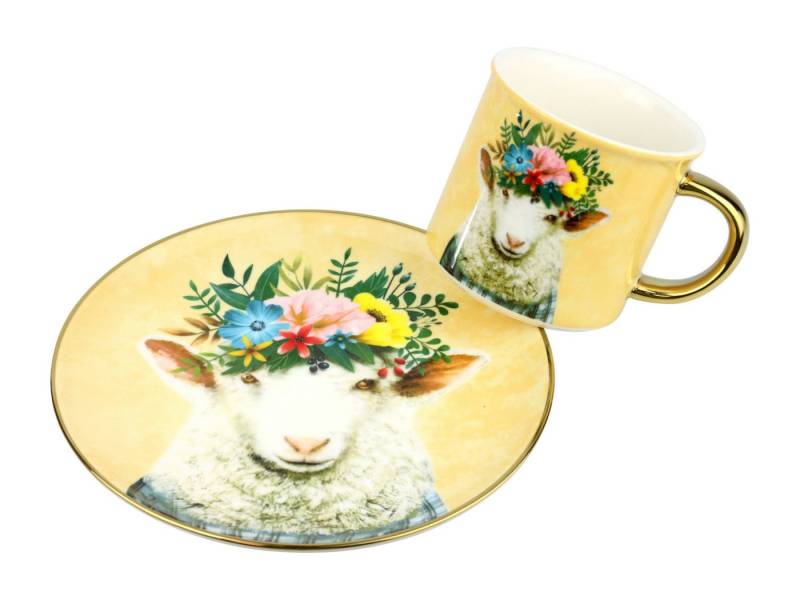 Hoff Geschirr-Set Sweet Sheep Gedeck 2tlg, Porzellan von Hoff