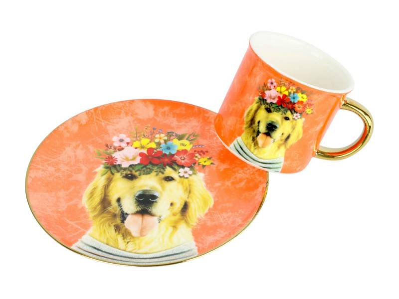Hoff Geschirr-Set Dearest Dog Gedeck 2tlg, Porzellan von Hoff