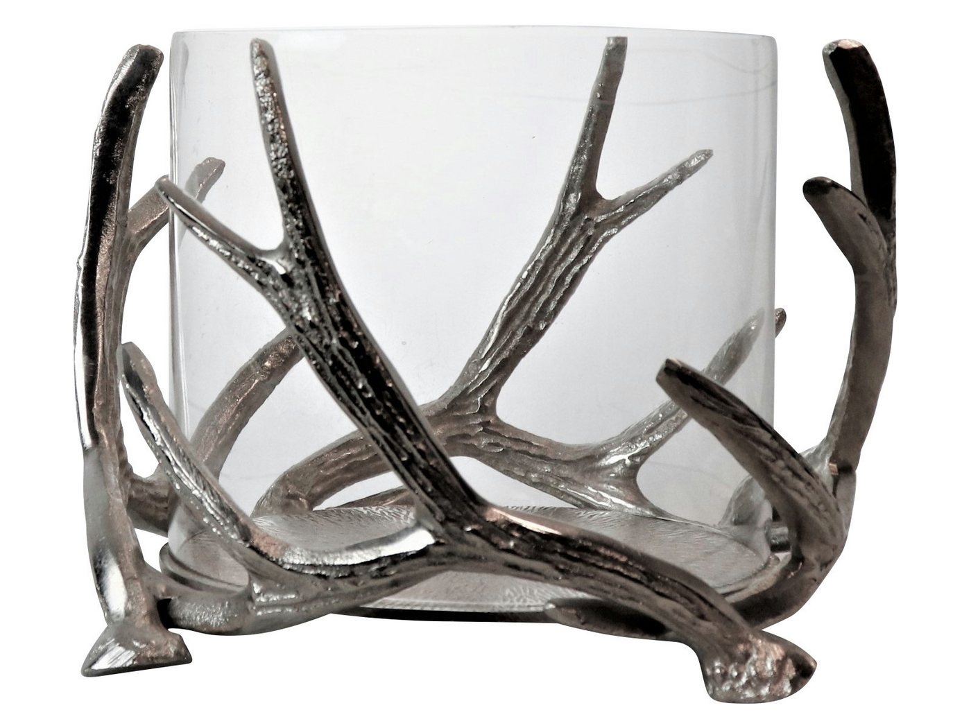 Hoff Windlicht Windlicht Geweih silber 28 x 18 cm Hoff Windlicht Windlicht Geweih silber 28 x 18 cm von Hoff