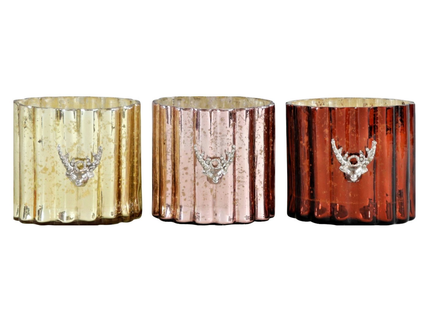 Hoff Windlicht Windlicht Hirsch sortiert 9 x 8 cm (1 Stück) von Hoff