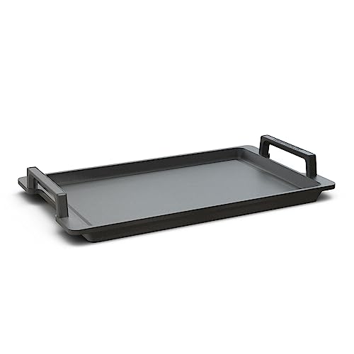Hoffmann Teppanyaki Grillplatte 41x24 cm I mit Seitengriffen I Induktionsfähige Plancha I Grill Gasgrill Herd I antihaft Beschichtung I glatt von Hoffmann
