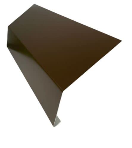 Traufblech 1 m lang Aluminium farbig 0,8 mm (groß, Braun) Zuschnitt 25 cm von Hoffmann