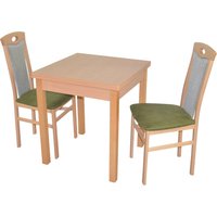 HOFMANN LIVING AND MORE Essgruppe "3tlg. Tischgruppe", (Spar-Set, 3 tlg., 3tlg. Tischgruppe), Stühle montiert von Hofmann Living And More