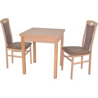HOFMANN LIVING AND MORE Essgruppe "3tlg. Tischgruppe", (Spar-Set, 3 tlg., 3tlg. Tischgruppe), Stühle montiert von Hofmann Living And More