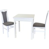 HOFMANN LIVING AND MORE Essgruppe "3tlg. Tischgruppe", (Spar-Set, 3 tlg., 3tlg. Tischgruppe), Stühle montiert von Hofmann Living And More
