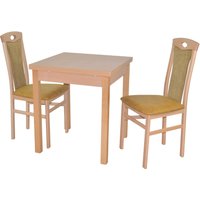 HOFMANN LIVING AND MORE Essgruppe "3tlg. Tischgruppe", (Spar-Set, 3 tlg., 3tlg. Tischgruppe), Stühle montiert von Hofmann Living And More