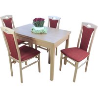 HOFMANN LIVING AND MORE Essgruppe "5tlg. Tischgruppe", (Spar-Set, 5 tlg., 5tlg. Tischgruppe), Stühle montiert von Hofmann Living And More