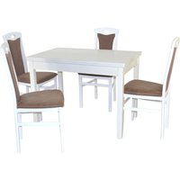 HOFMANN LIVING AND MORE Essgruppe "5tlg. Tischgruppe", (Spar-Set, 5 tlg., 5tlg. Tischgruppe), Stühle montiert von Hofmann Living And More