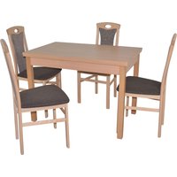 HOFMANN LIVING AND MORE Essgruppe "5tlg. Tischgruppe", (Spar-Set, 5 tlg., 5tlg. Tischgruppe), Stühle montiert von Hofmann Living And More