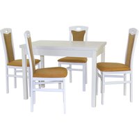 HOFMANN LIVING AND MORE Essgruppe "5tlg. Tischgruppe", (Spar-Set, 5 tlg., 5tlg. Tischgruppe), Stühle montiert von Hofmann Living And More