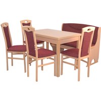 HOFMANN LIVING AND MORE Essgruppe "6tlg. Tischgruppe", (Spar-Set, 6 tlg., 6tlg. Tischgruppe), Stühle montiert von Hofmann Living And More