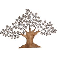 HOFMANN LIVING AND MORE Wanddekoobjekt "Baum" Materialmix aus Metall und Holz von Hofmann Living And More