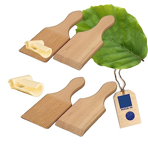 2X HOFMEISTER® Butterkugel-Former aus Holz, 18 cm, 1 Paar Brettchen mit Rillen zum Formen von Butter-Kugeln, inkl. Anleitung, Dekoration mit selbst hergestellter Butter Kugeln, Made in EU von Hofmeister Holzwaren