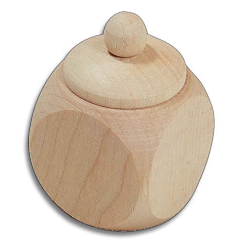 2X HOFMEISTER® Holzdose, mit Schraubverschluss, neutral, Länge: 40 mm, aus Ahorn-Holz von Hofmeister Holzwaren