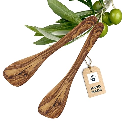 2x HOFMEISTER® Pfannenwender, aus Olivenholz, 2er Set, Wender aus Olive, auffällige Maserung, 29 cm von Hofmeister Holzwaren