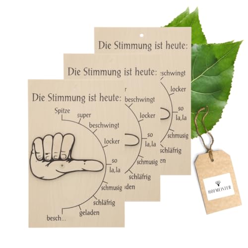 3X HOFMEISTER® Stimmungsbarometer von Hofmeister Holzwaren