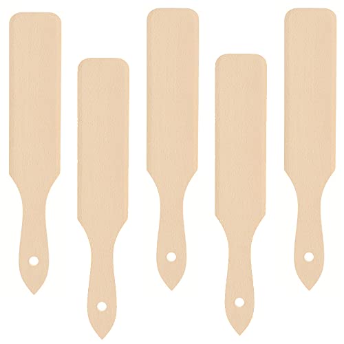 5x Crepes-Wender Holz Pfannenwender – 5er Set, keine Kratzer in der Pfanne, hitzebeständiger Teigschaber - Crepes wenden oder Spätzle schaben, Zubehör für Crepes Maker, Buchenholz, 30 cm von Hofmeister Holzwaren