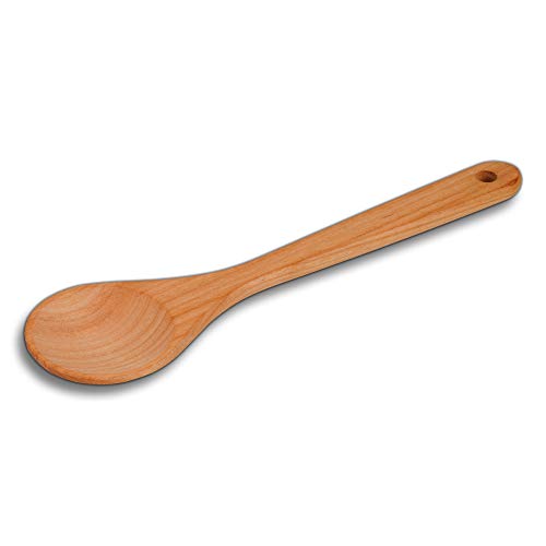 5x HOFMEISTER® Servier-Löffel aus Kirsch-Holz, 25,5 cm, hitzebeständig, antibakteriell & ohne Plastik, Keine Kratzer im Topf, runder Rührlöffel aus Europa, zum Kochen & Backen von Hofmeister Holzwaren